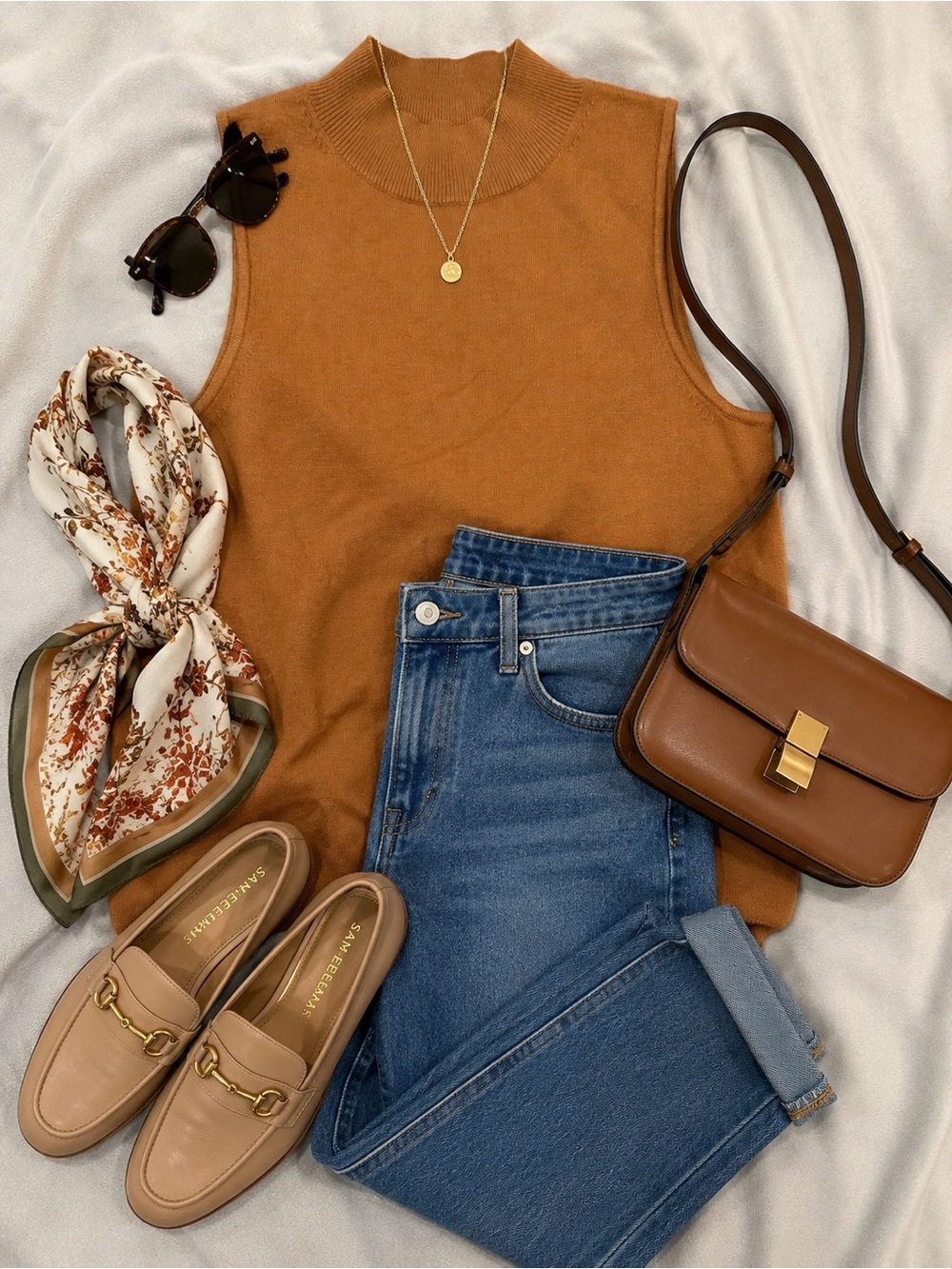 Anthropologie Sleeveless Turtleneck Sweater - Burnt Orange